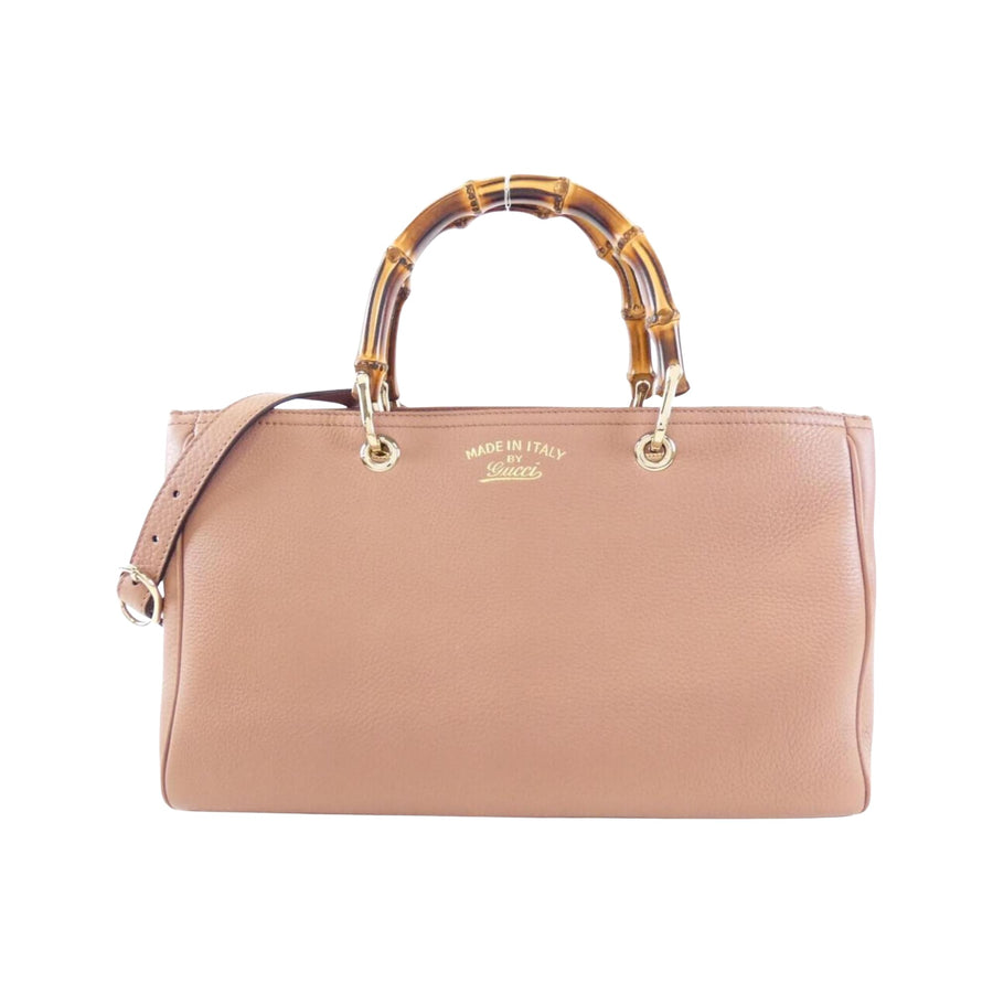 Gucci Bamboo Top Handle Leather Bag