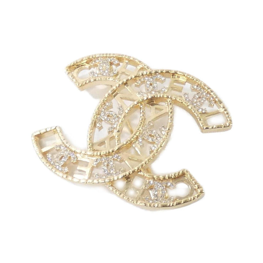Chanel Gold Plated Coco Mark Brooch with Scratches