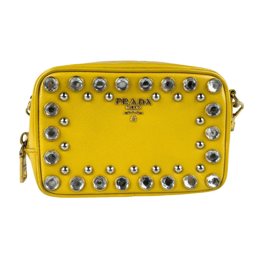 Prada CrystalEmbellished Shoulder Bag