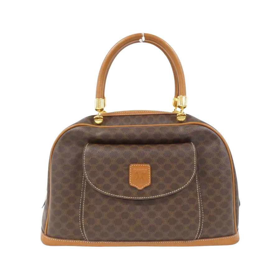 Celine Vintage Macadam Canvas Handbag with Minor Wear