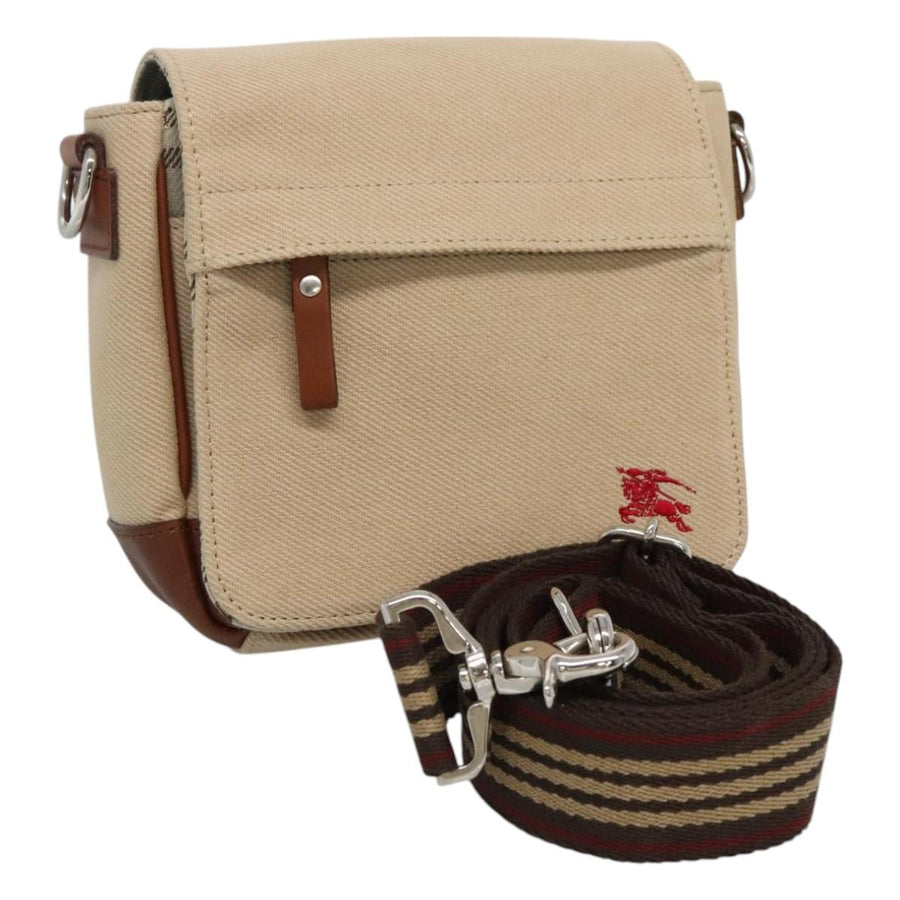 Burberry Canvas Shoulder Bag with Slight Rubbing and Storage Odor