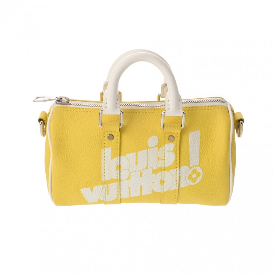 Louis Vuitton Leather Keepall Bag with Shoulder Strap