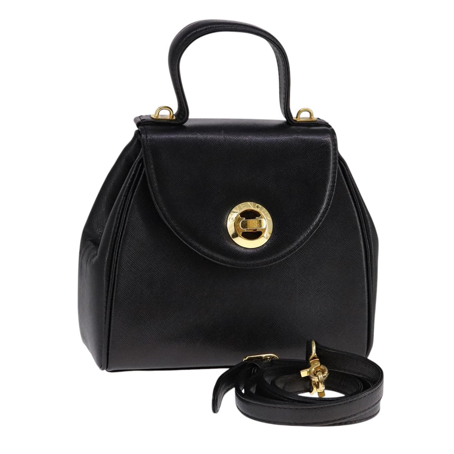 Givenchy Leather Satchel Bag with Metal Fittings and Top Handle
