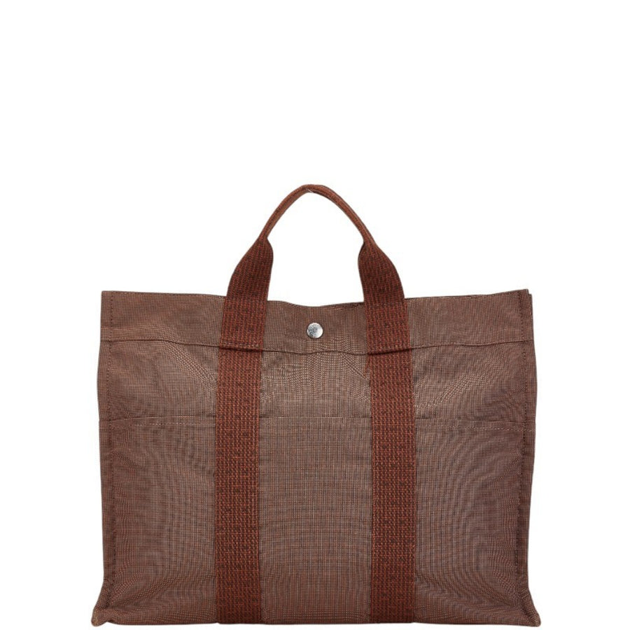 Hermes Canvas Tote Bag with Good Handle and Corner Condition