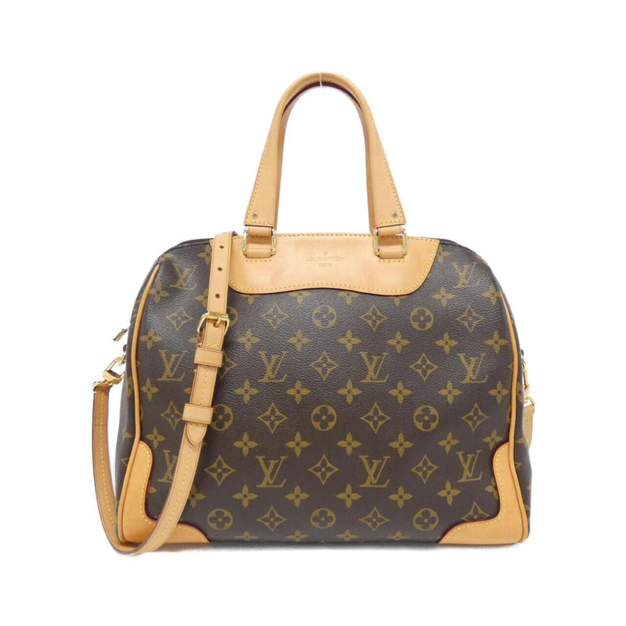Louis Vuitton Elegant Canvas Handbag with Dust Bag and Shoulder Strap