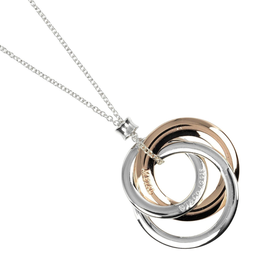 Tiffany & Co. Interlocking Silver Circle Necklace with Slight Scratches