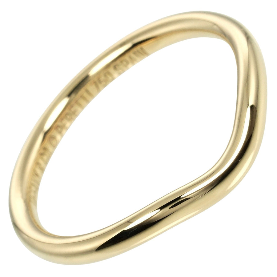 Tiffany & Co. Curved Band Yellow Gold Ring with Dust Bag and Outer Box