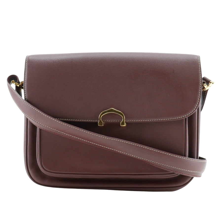 Cartier Elegant Leather Shoulder Bag with Guarantee Card