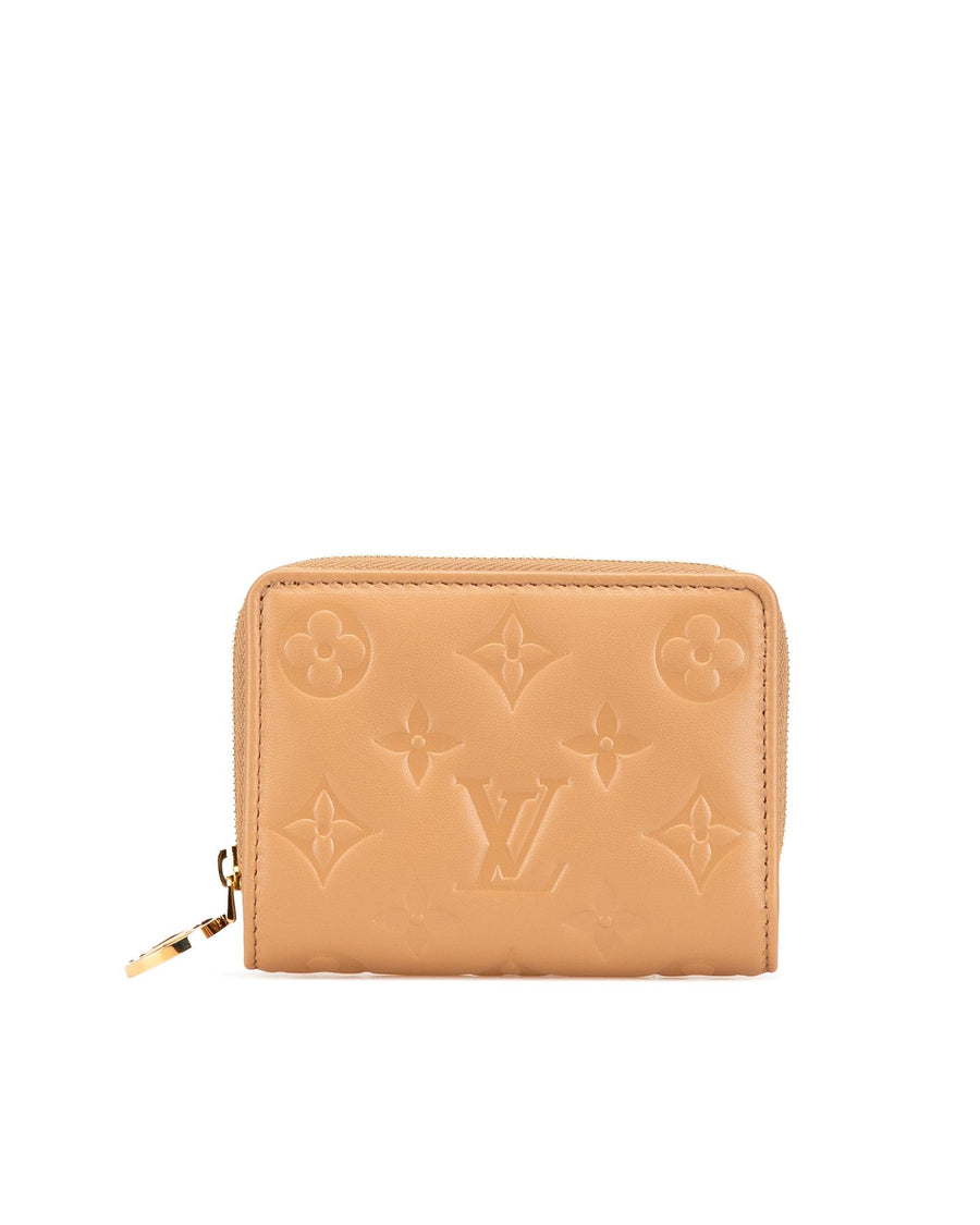 Louis Vuitton Monogram Embossed Lambskin Leather Wallet with Coin Compartment