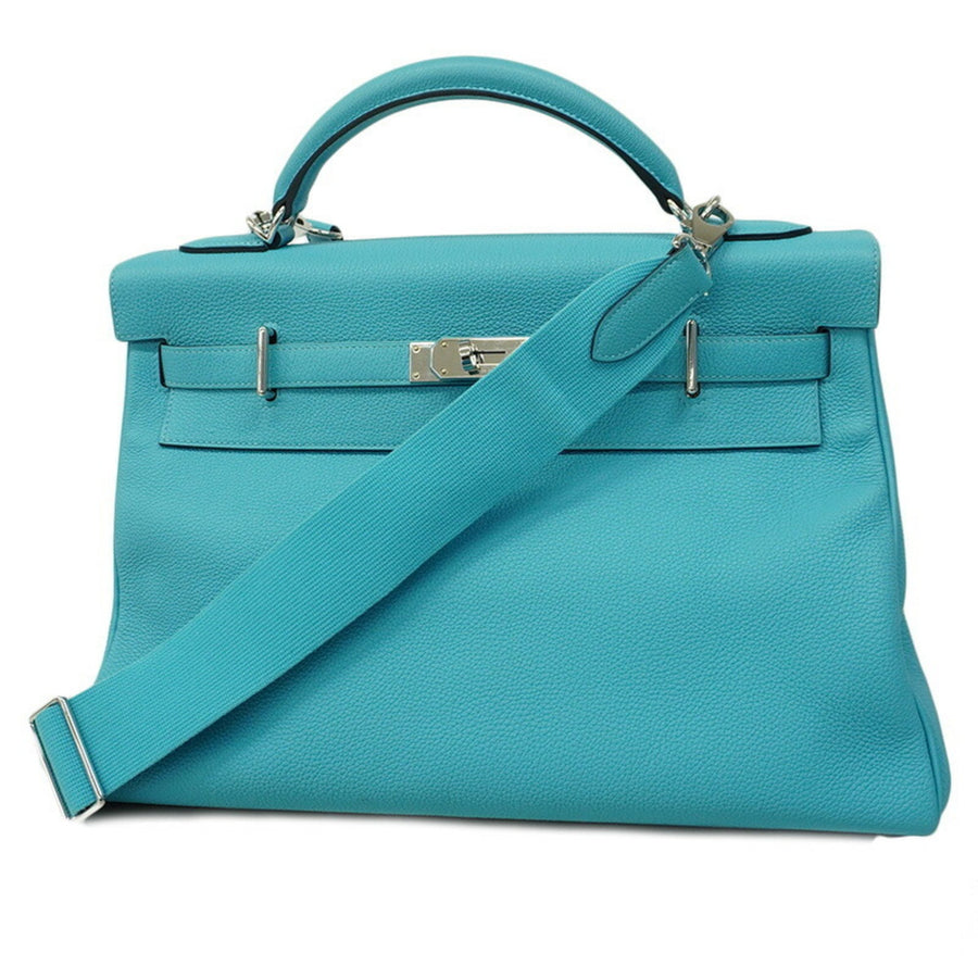 Hermes Leather Top Handle Bag with Shoulder Strap