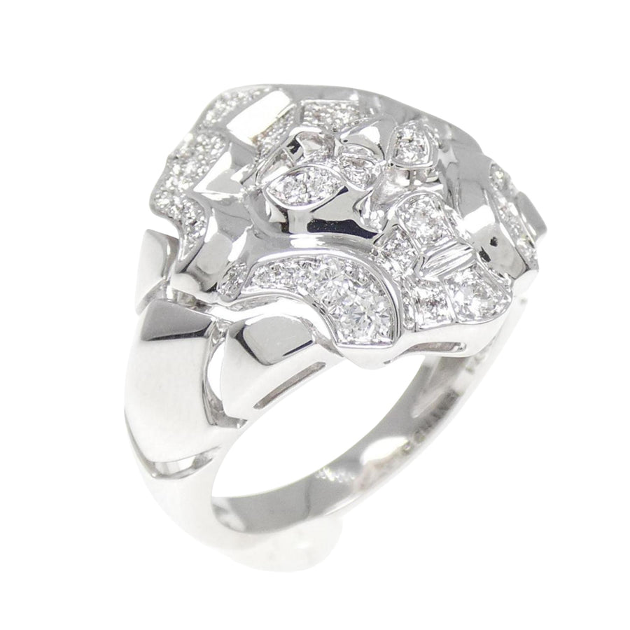Chanel Elegant White Gold Ring with Minimal Scratches