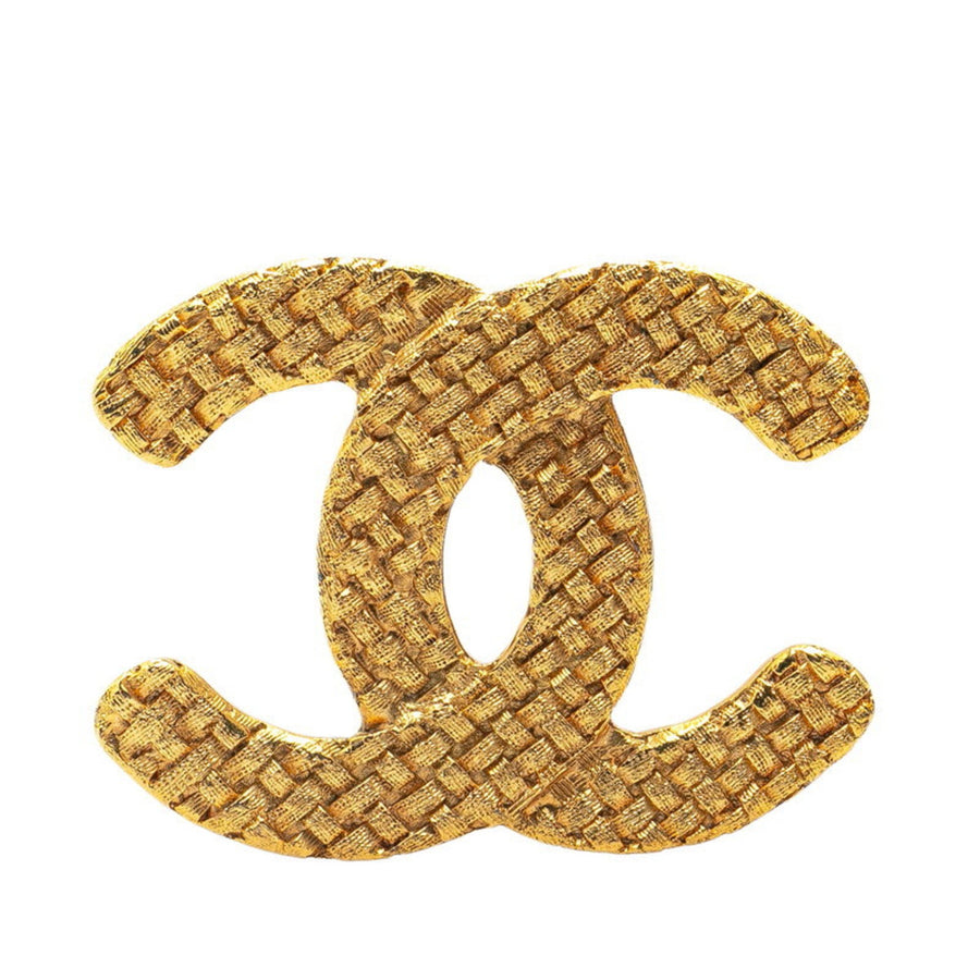 Chanel Gold Plated Coco Mark in Good Condition with Box