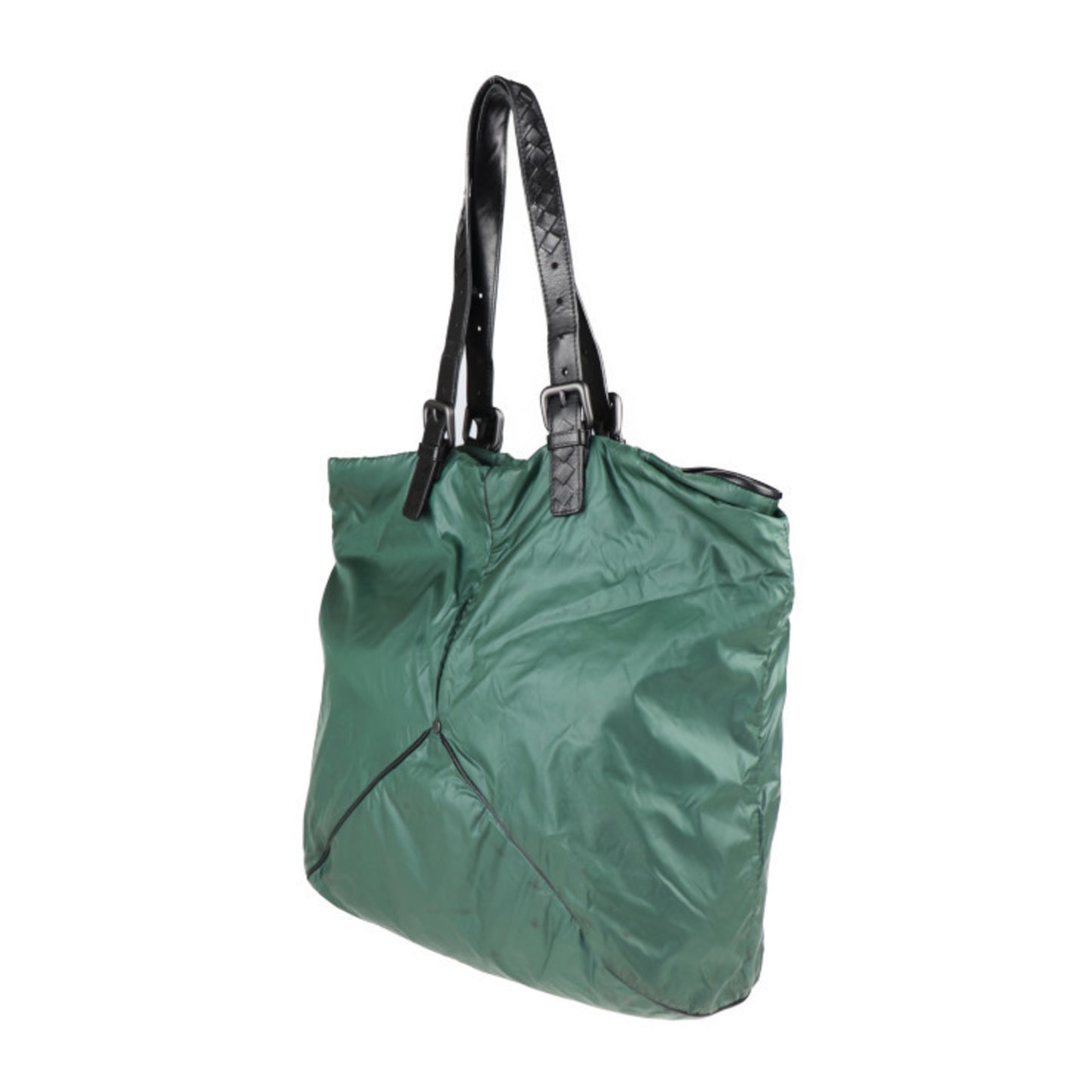 Bottega Veneta Green Canvas Handbag