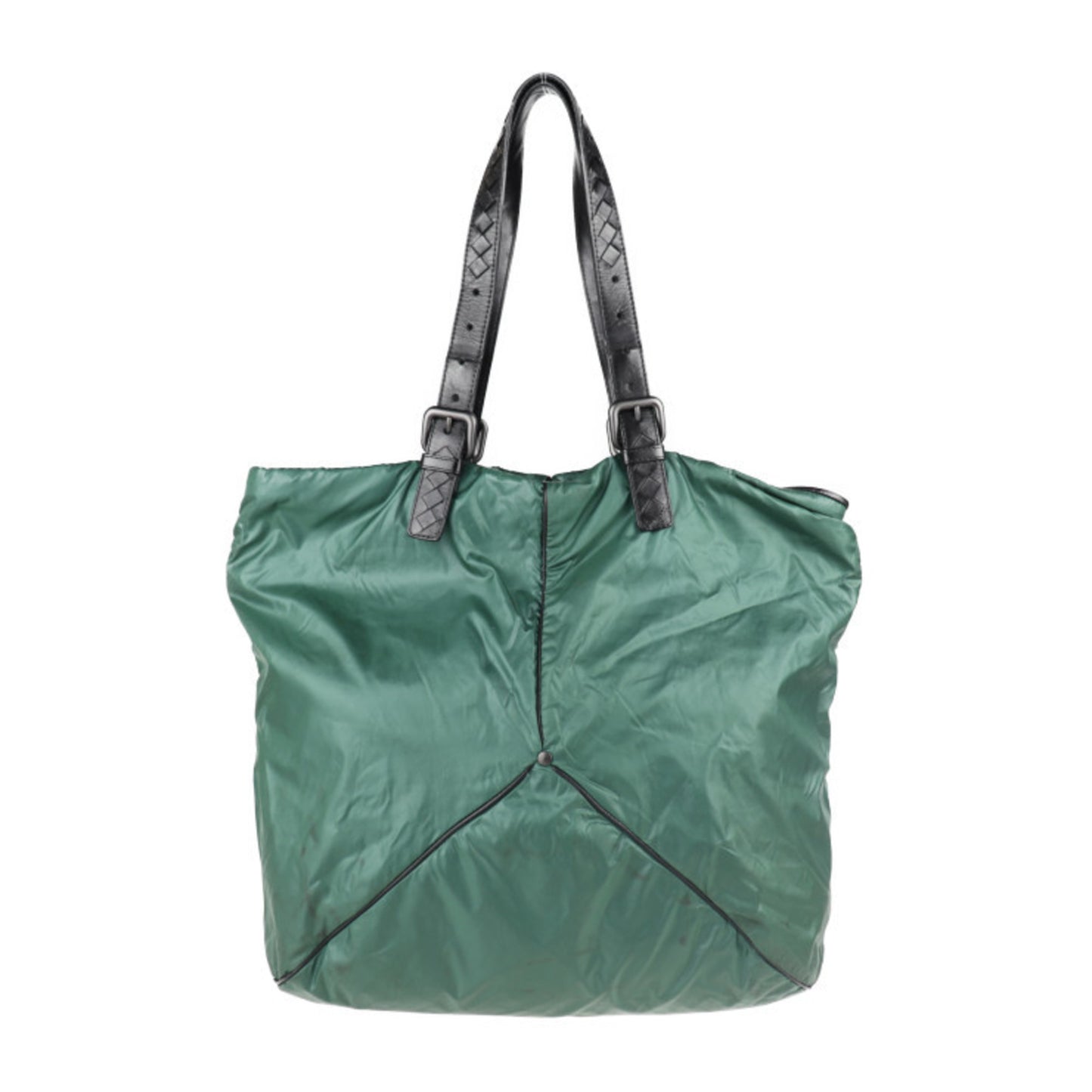 Bottega Veneta Green Canvas Handbag