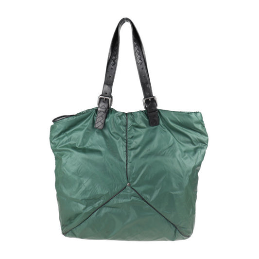 Bottega Veneta Green Canvas Handbag