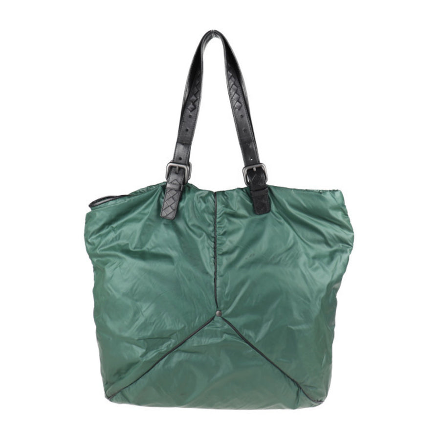 Bottega Veneta Green Canvas Handbag