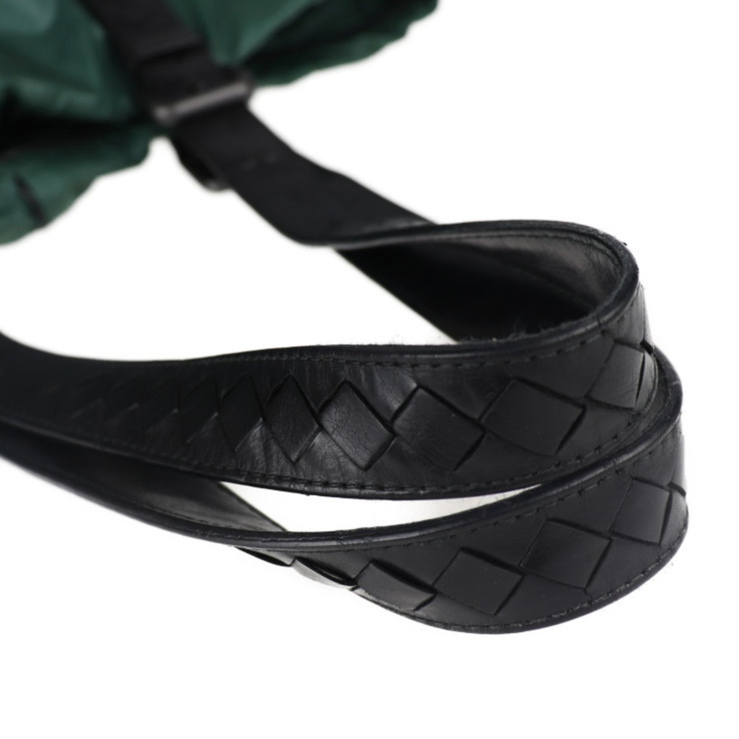 Bottega Veneta Green Canvas Handbag