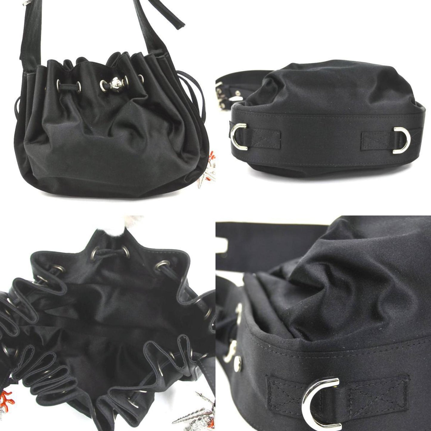 Givenchy Satin Black Shoulder Bags