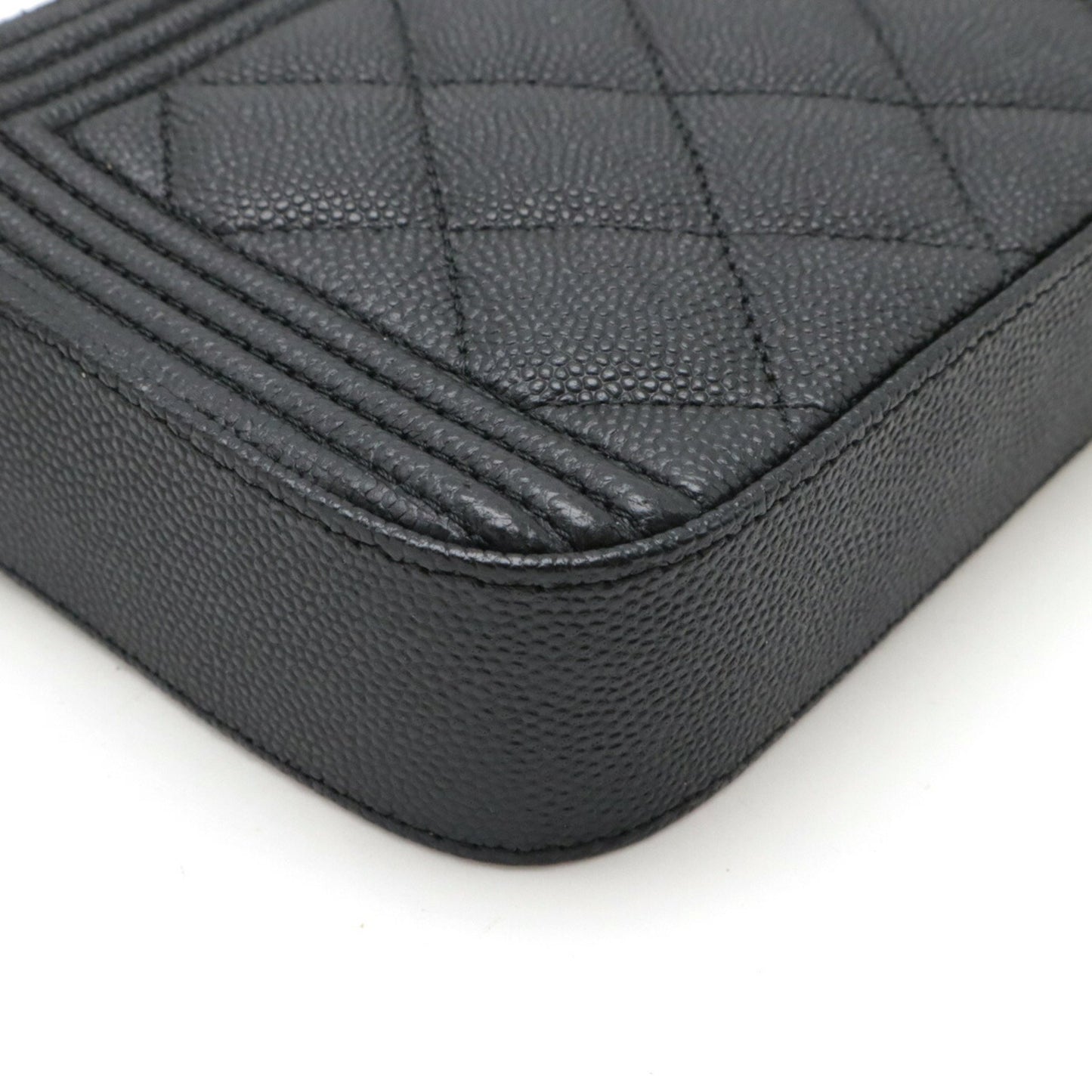 Chanel Calfskin Black Shoulder Bags