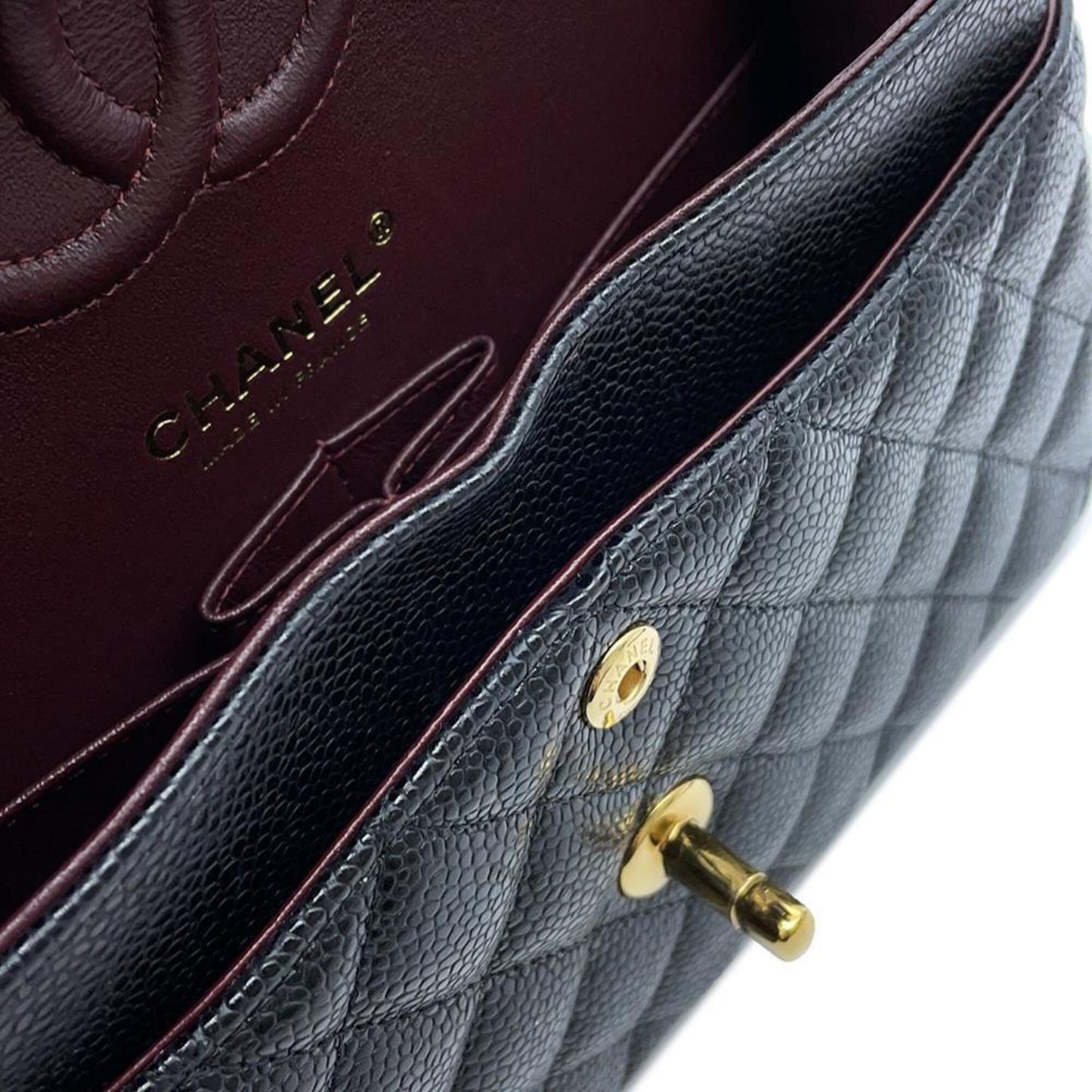 Chanel Calfskin Black Shoulder Bags
