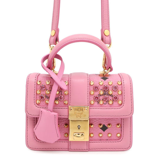 Mcm Rhinestones Pink Handbags