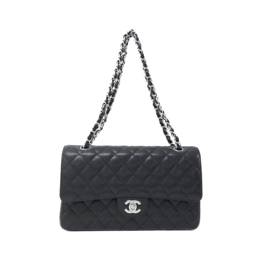 Chanel Calfskin Black Shoulder Bags