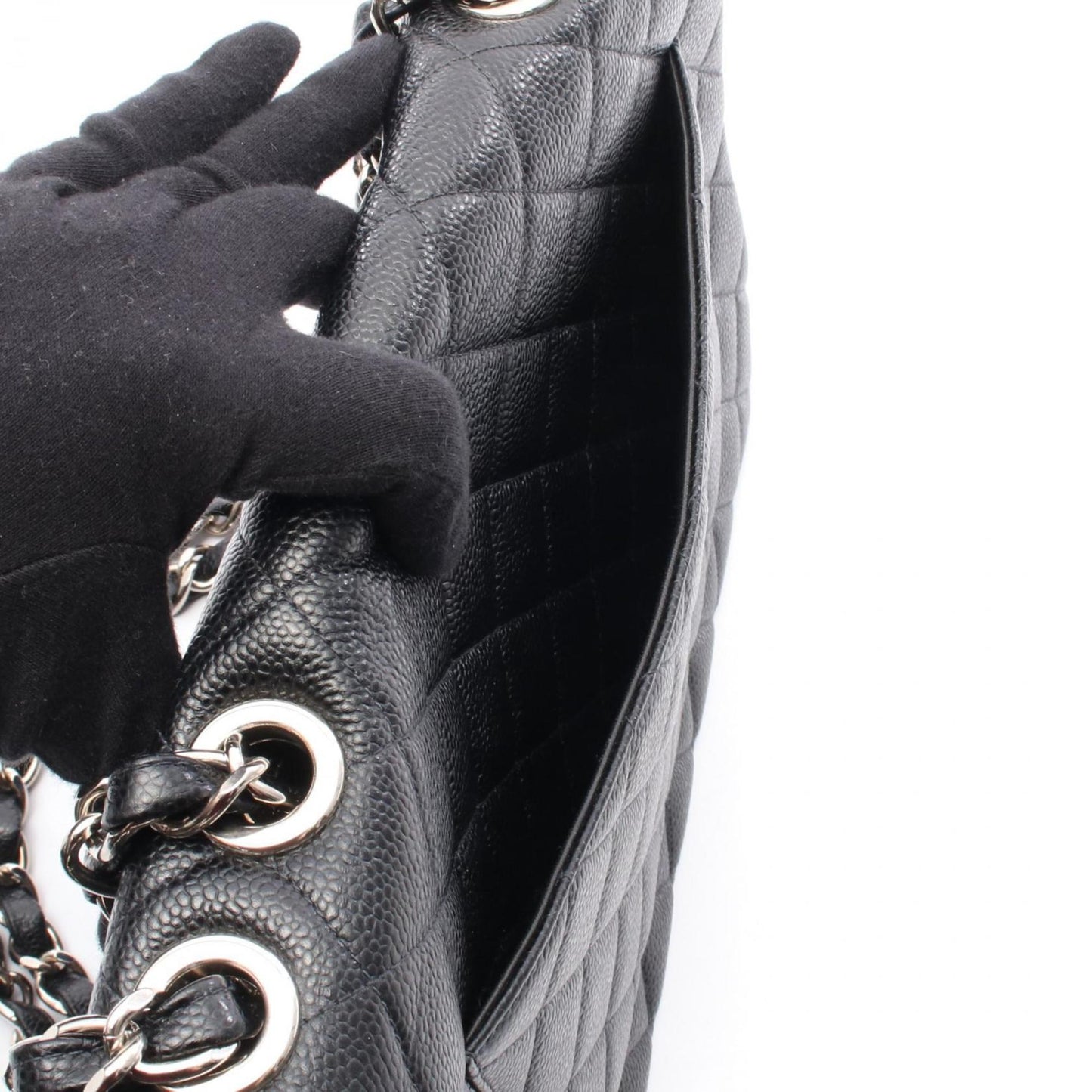 Chanel Calfskin Black Shoulder Bags