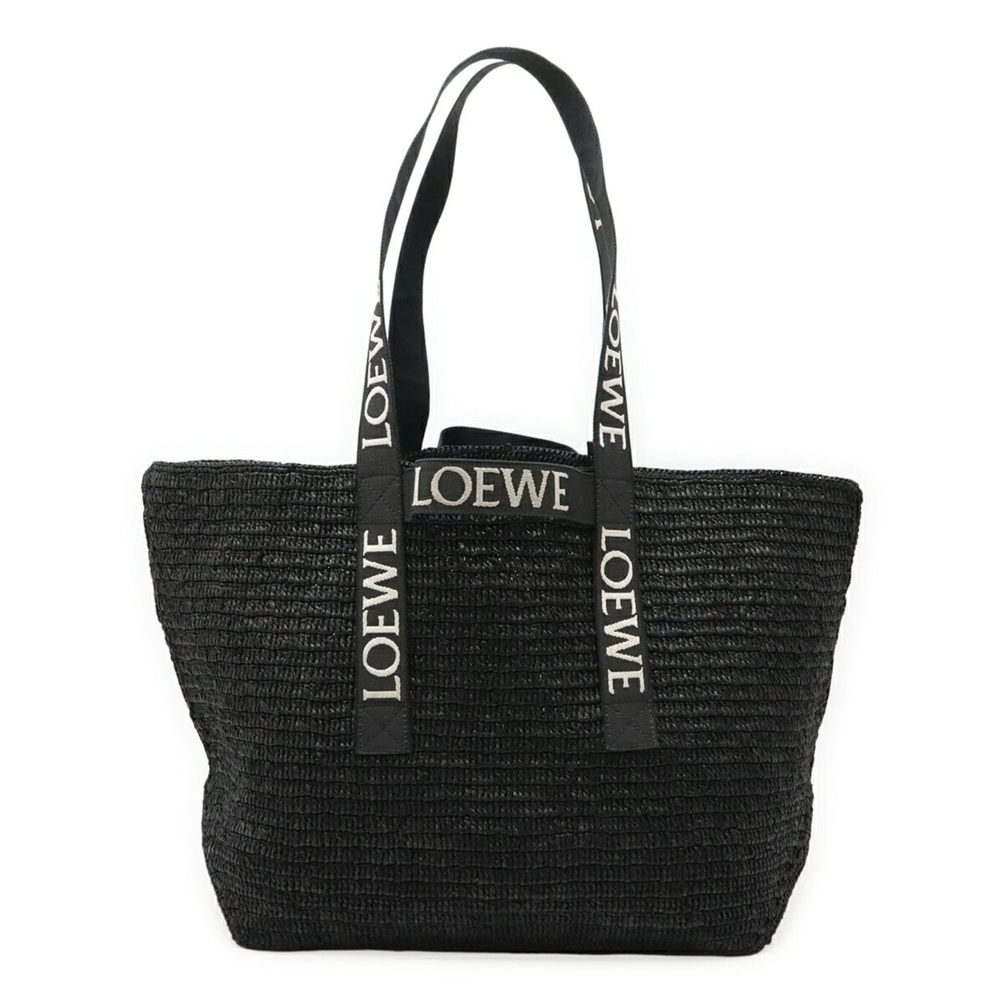 Loewe Woven Fabric Black Shoulder Bags
