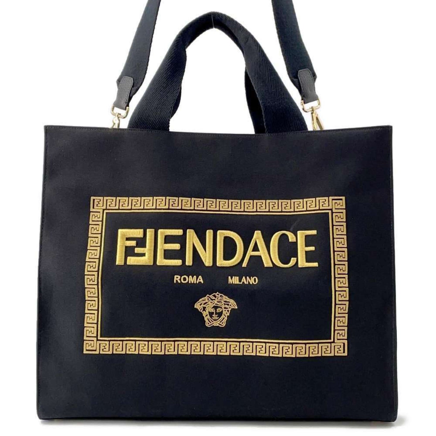 Fendi Canvas Black Shoulder Bags
