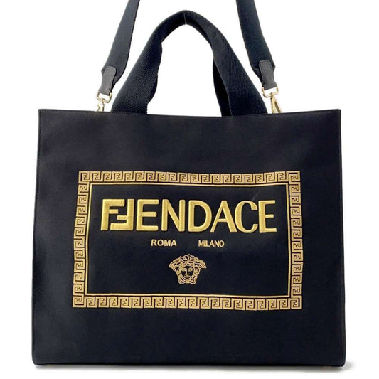 Fendi Canvas Black Shoulder Bags