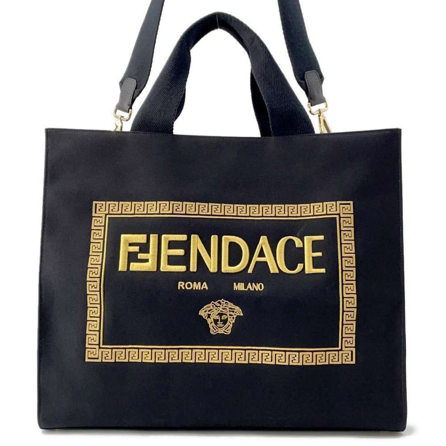 Fendi Canvas Black Shoulder Bags