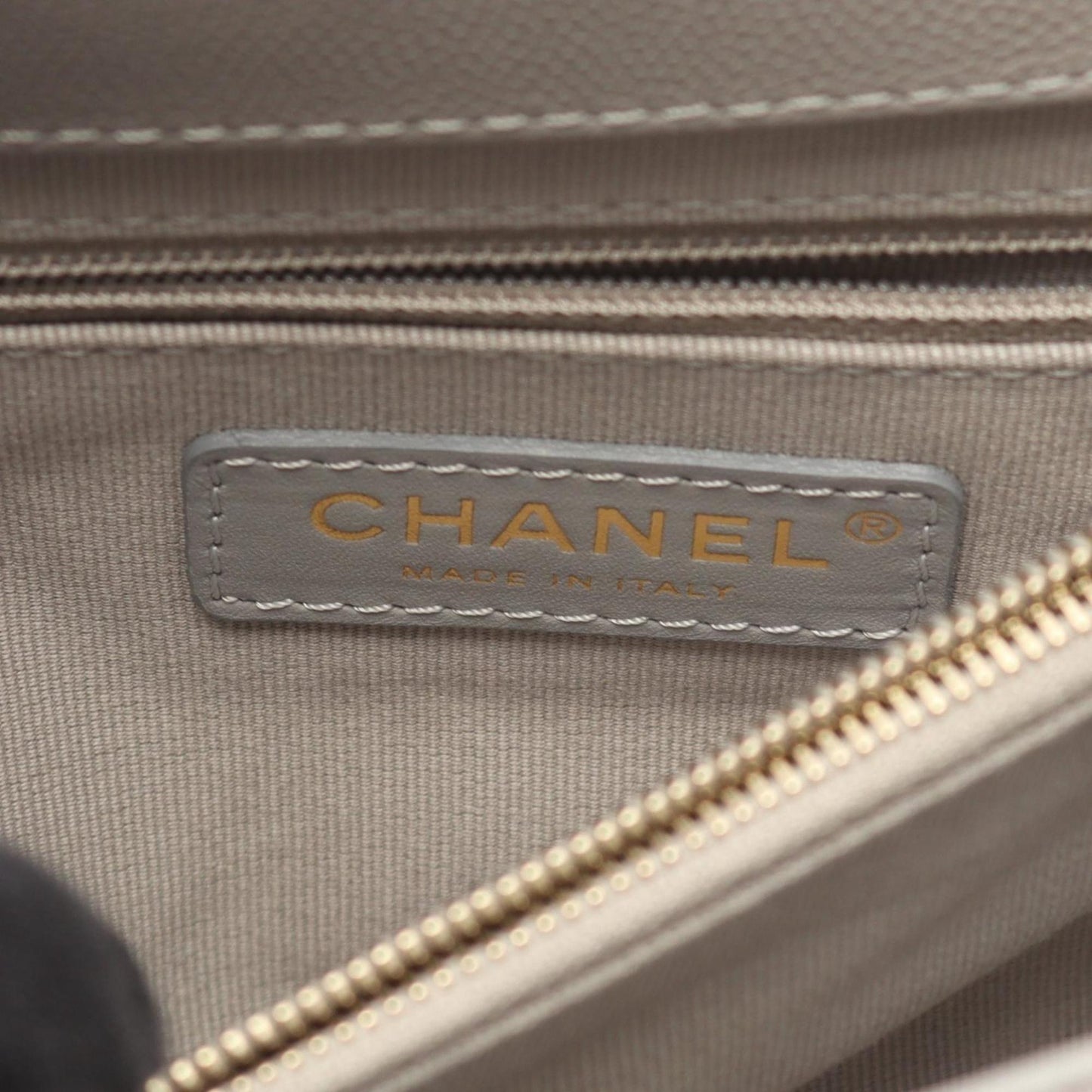 Chanel Calfskin Gray Shoulder Bags