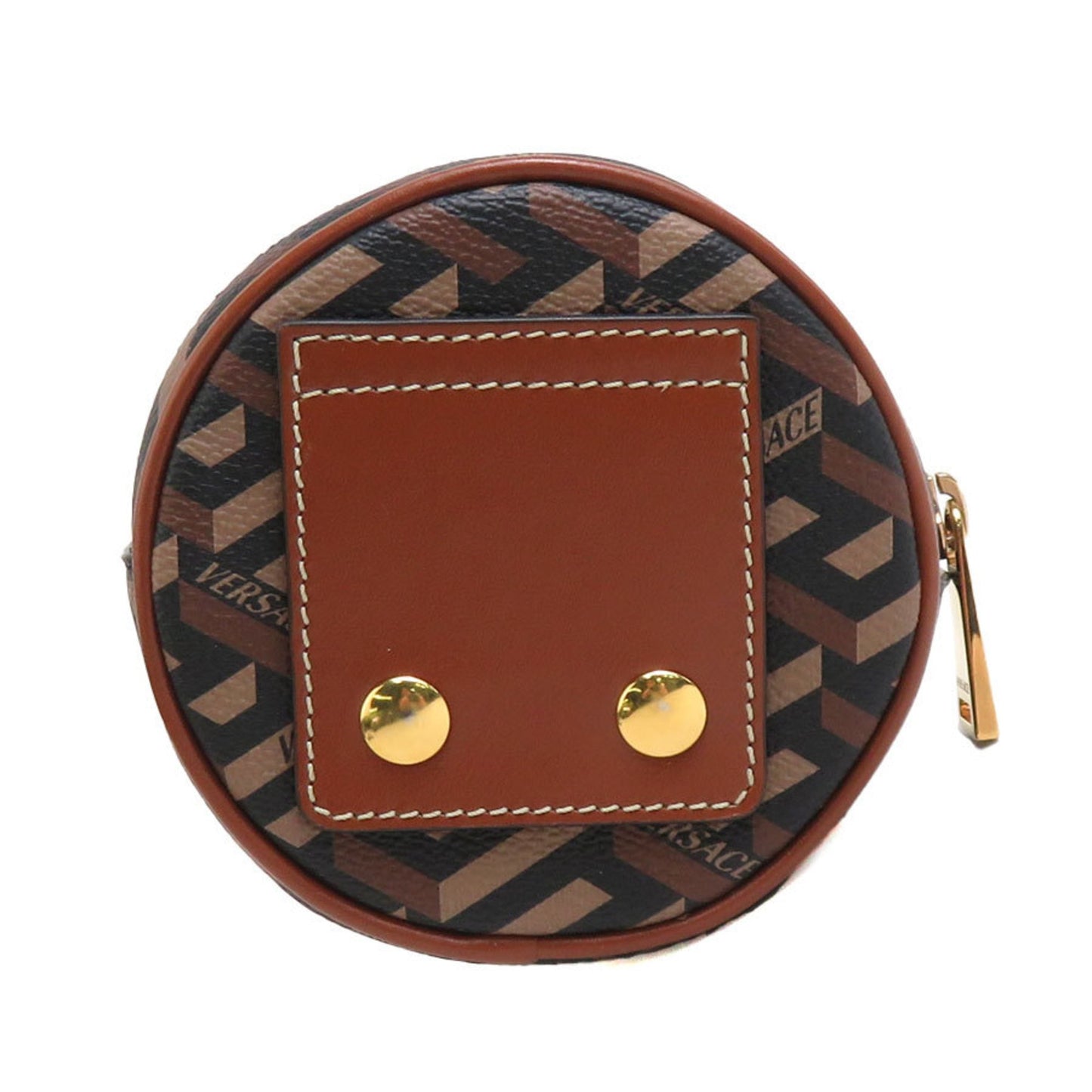 Versace Coated Canvas Brown Small Bags