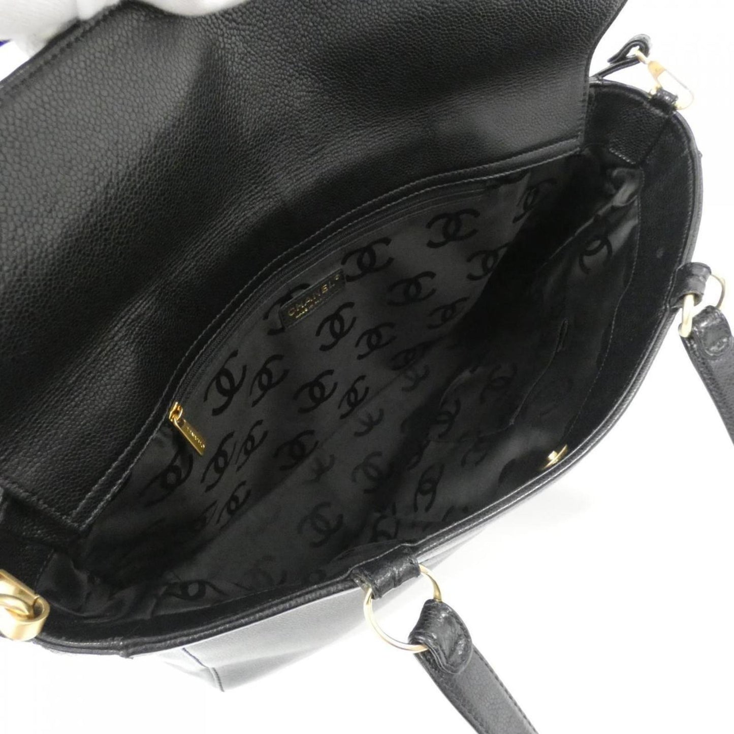 Chanel Calfskin Black Handbags