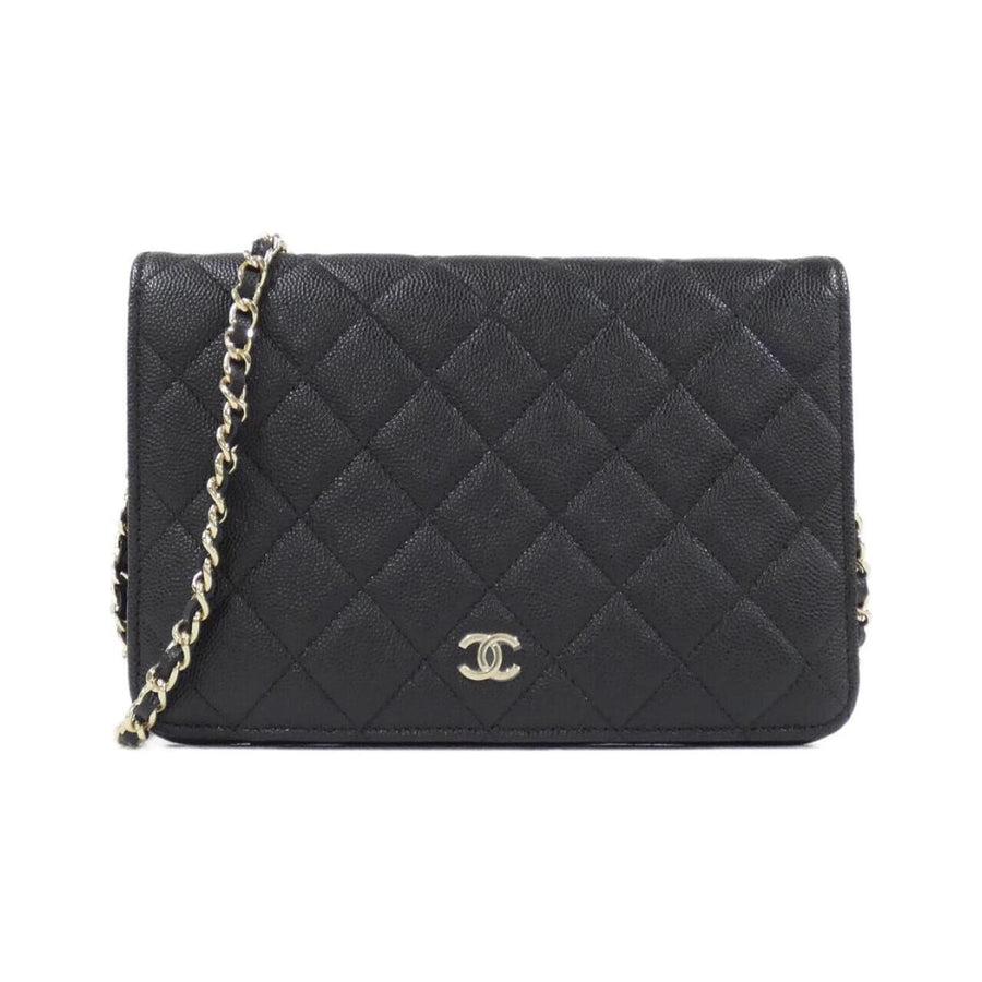 Chanel Calfskin Black Shoulder Bags