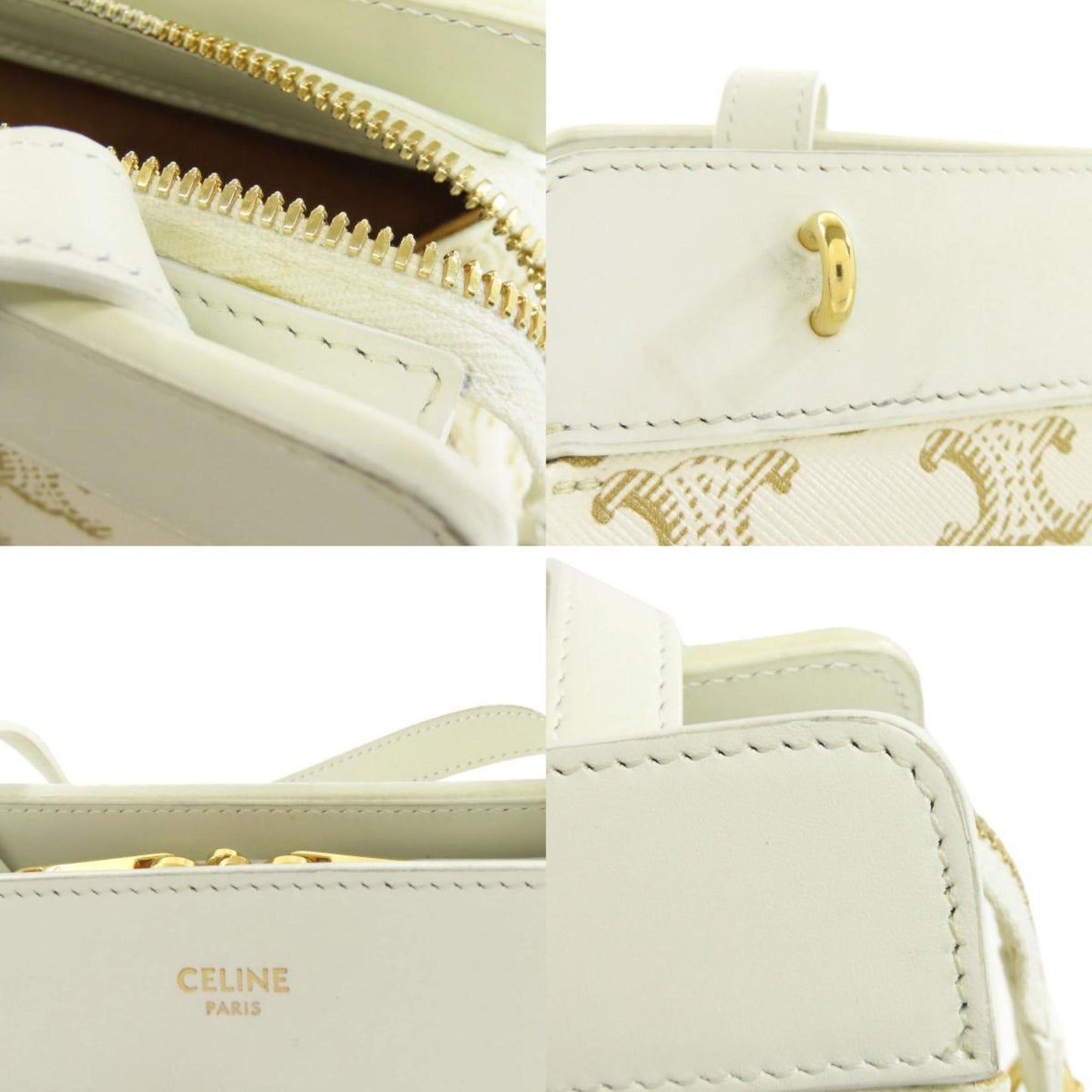 Celine Pvc White Shoulder Bags