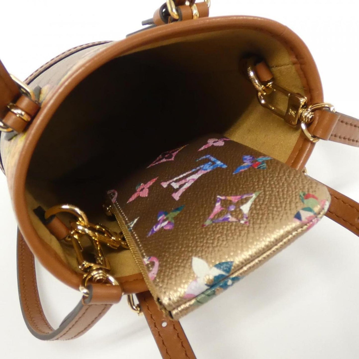 Louis Vuitton Coated Canvas Gold Shoulder Bags