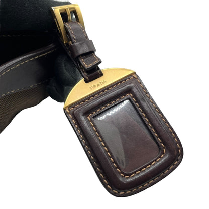 Prada Canvas Brown Shoulder Bags