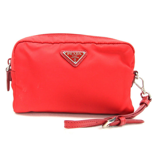 Prada Nylon Red Clutch Bags
