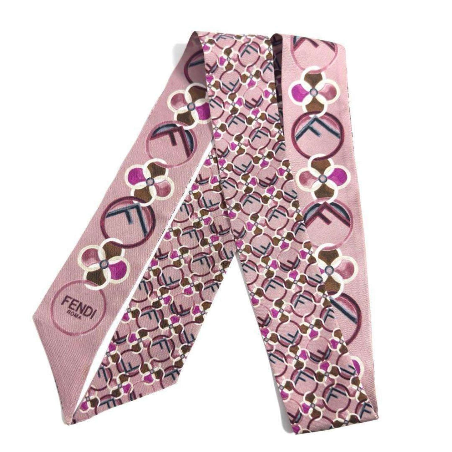 Fendi Silk Pink Scarves
