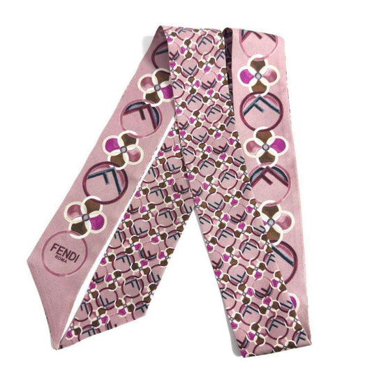 Fendi Silk Pink Scarves