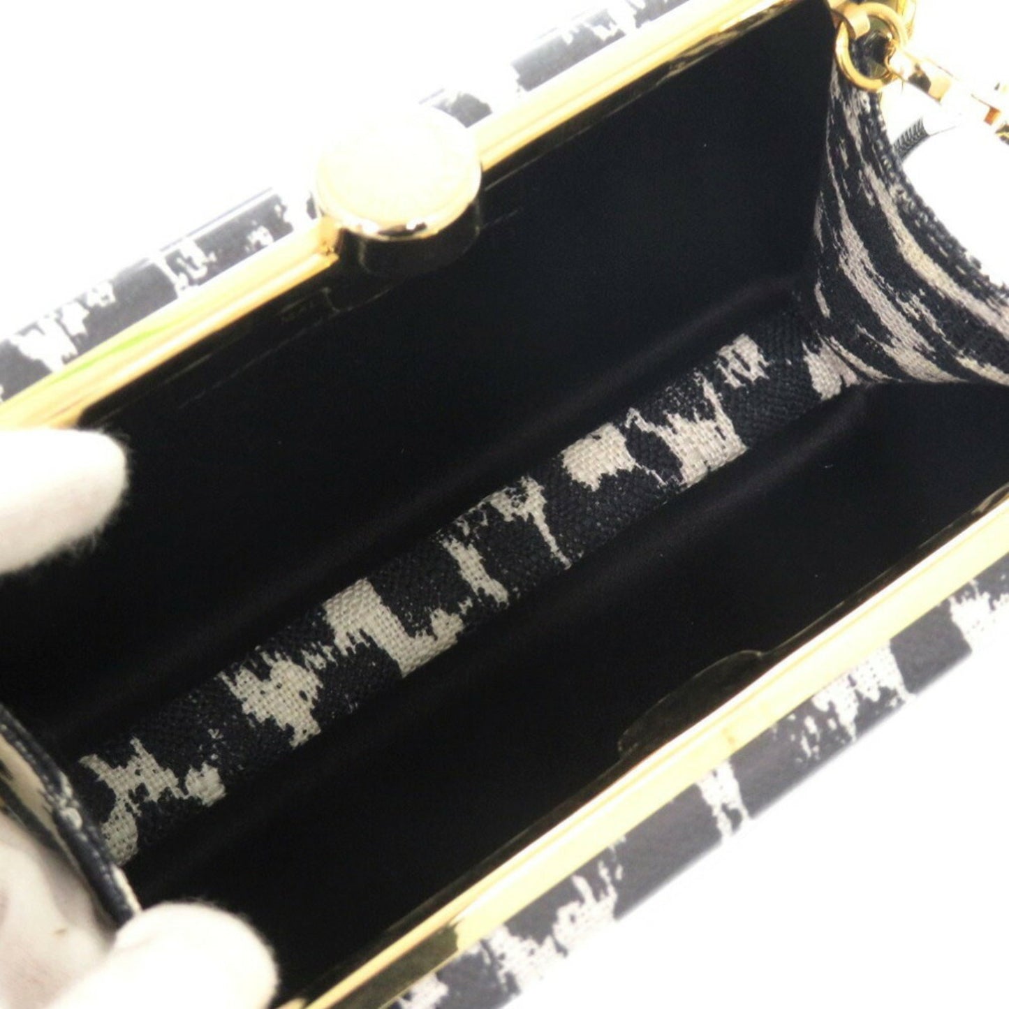 Stella Mccartney Glossy Material Black Clutch Bags