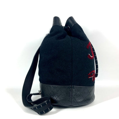 Chanel Wool Black Shoulder Bags