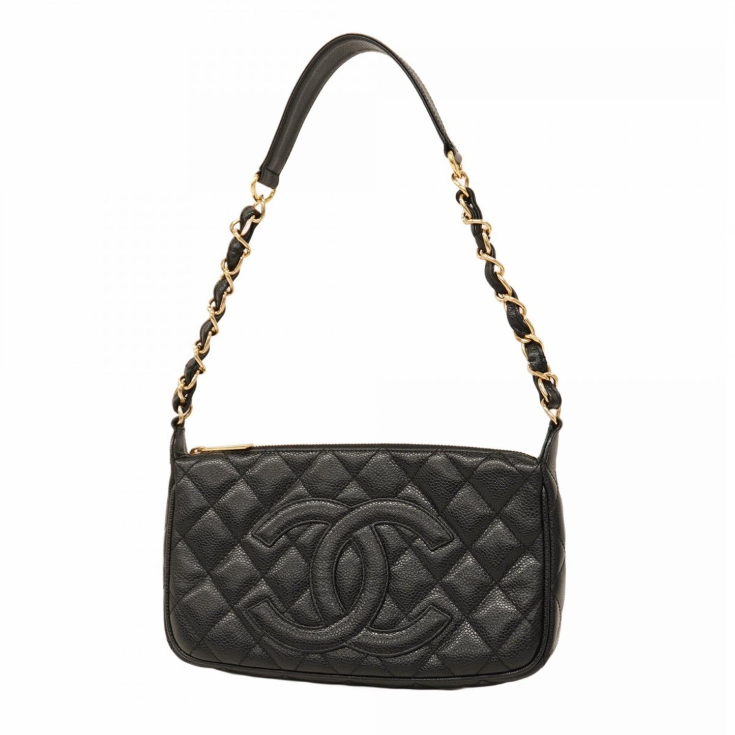 Chanel Calfskin Black Shoulder Bags