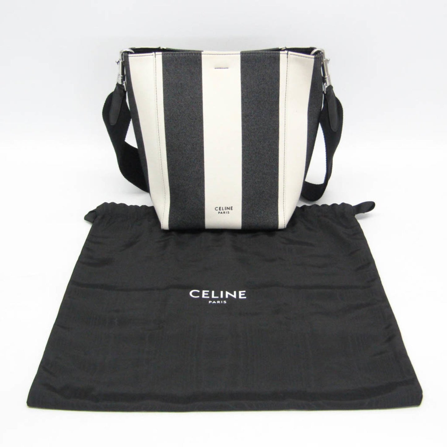 Celine Canvas Black Shoulder Bags