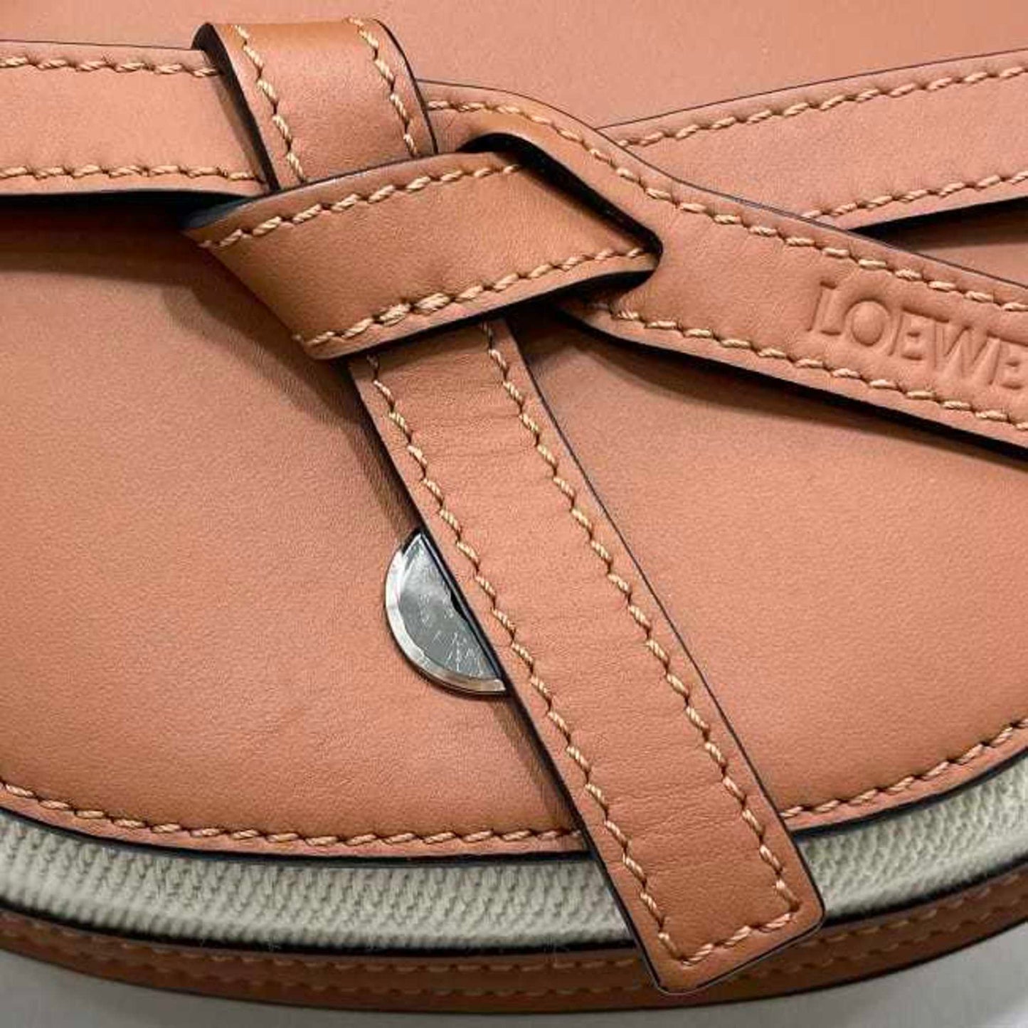 Loewe Canvas Brown Shoulder Bags
