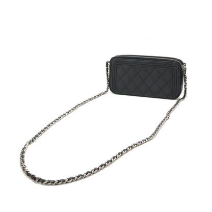 Chanel Calfskin Black Shoulder Bags