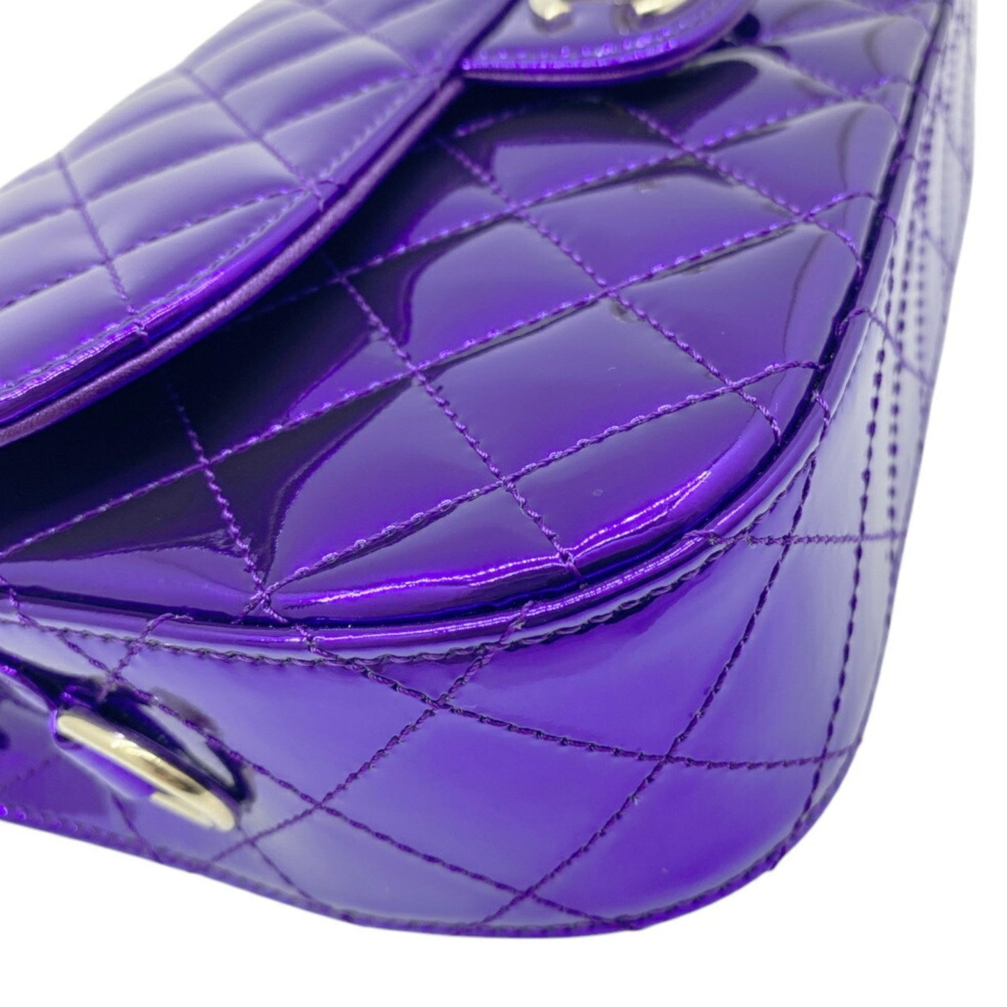 Chanel Patent Purple Shoulder Bags