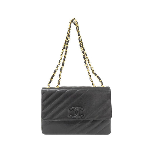 Chanel Calfskin Black Shoulder Bags