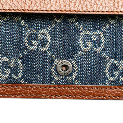 Gucci Denim Brown Shoulder Bags